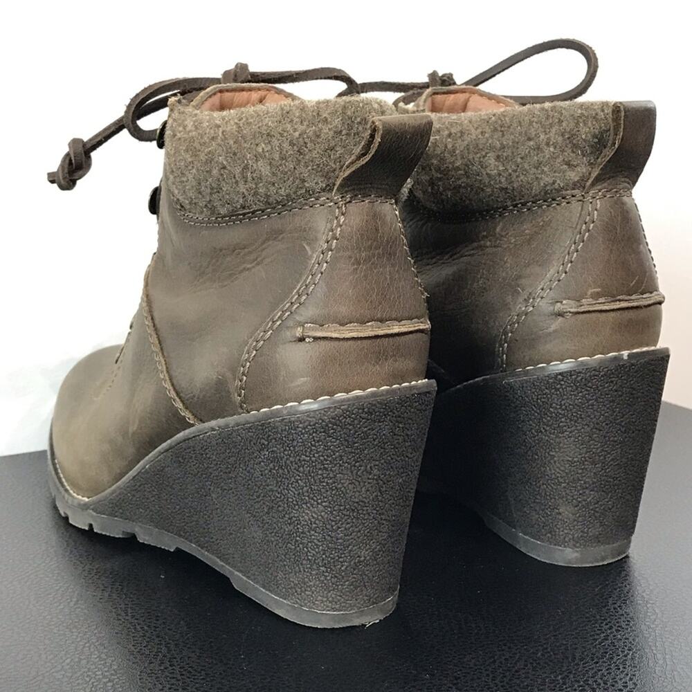 Sperry Celeste Bliss Wedge Ankle Lace Up Bootie Canteen Green Women's Size 7 - Picture 11 of 14